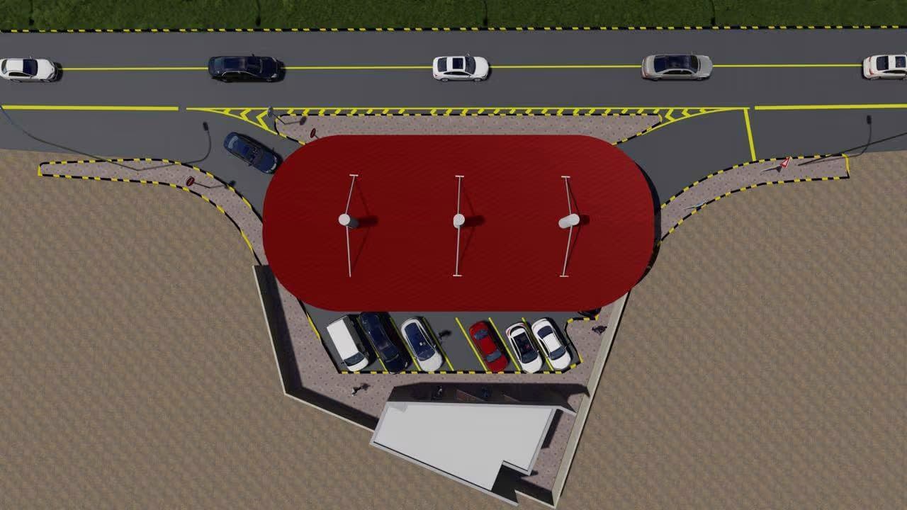 Bushnaq fuel station overview